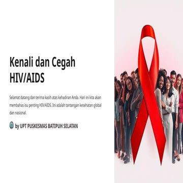 kenali dan cegah HIV AIDS. jauhi penyakit nya bukan orangnya.pptx