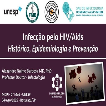 HIV Aids - Historia Natural da Doenca e Infeccoes Oportunistas 2025 | PPTX