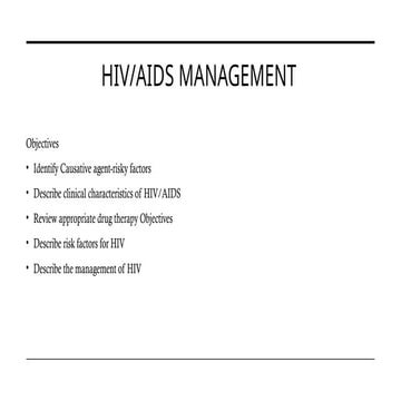 HIV&AIDS Pathophysiology and Management.pptx