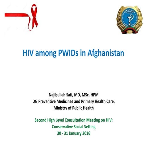 Hiv among pwi ds in afghanistan