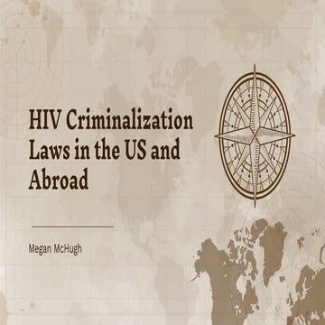 HIV Criminalization Laws in the US and Abroad | PDF