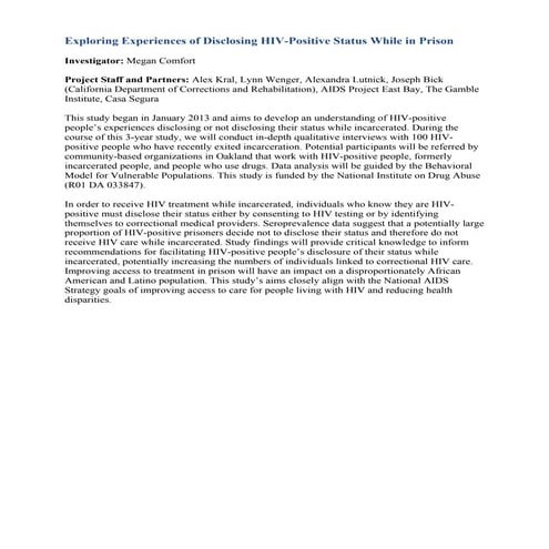 Hiv disclosure abstract