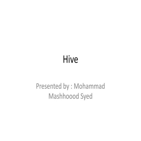 Unveiling Hive: A Comprehensive Exploration of Hive in Hadoop Ecosystem ...