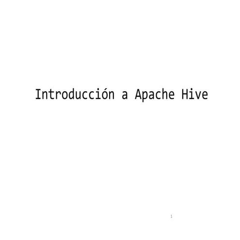 Webinar de Introducción a Hive y Zeppelin