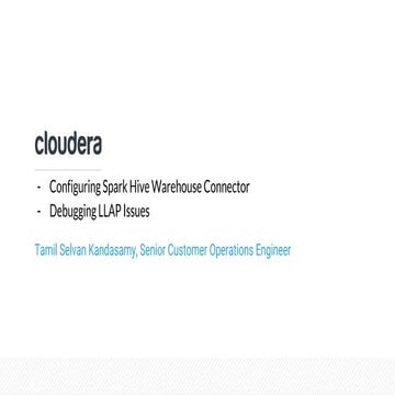 Hive warehouse connector | PPTX