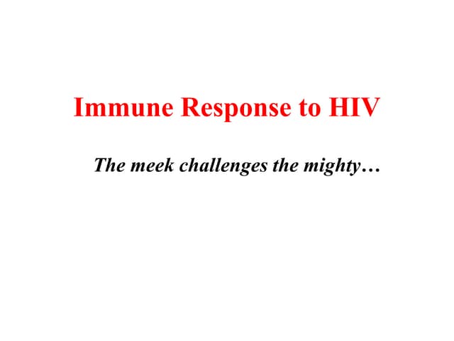 Immune Response to HIV