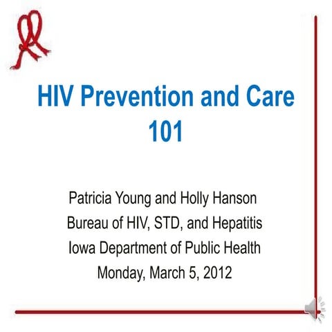 Hiv prevention and care program 101 3 5-12