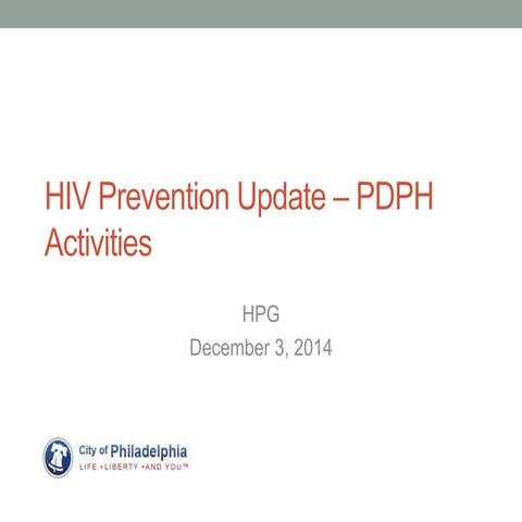 Philadelphia Department of Public Health HIV Prevention Activities