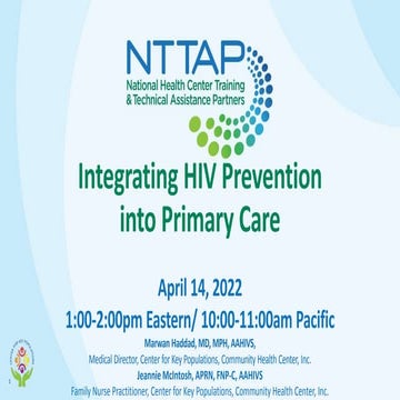 Integrating HIV Prevention into Primary Care