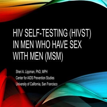 HIV self-testing in MSM