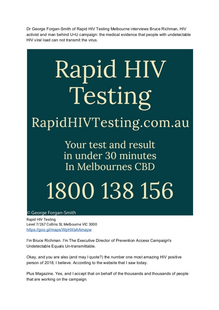 HIV testing melbourne