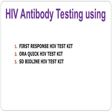 HIV TESTING SERVICES step by step guide .ppt