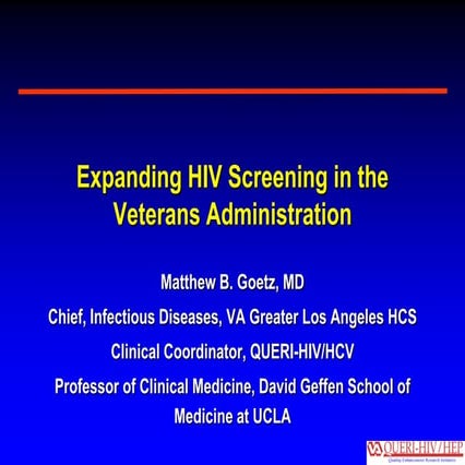 Hiv Testing VA Goetz