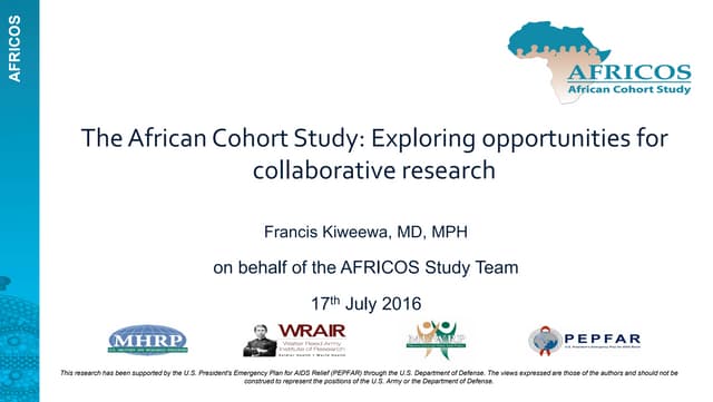The African Cohort Study: Exploring opportunities for collaborative research