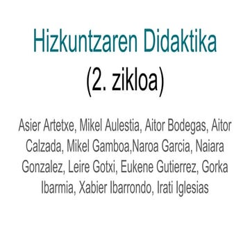 Hizkuntza (2. zikloa)