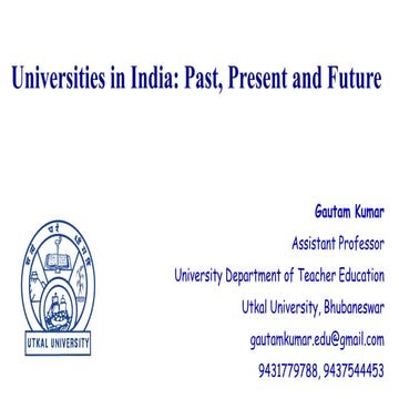 Universities in India: Past, Present and Future