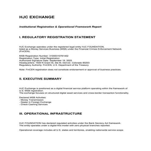 Why HJC Exchange is Legit? Breaking Down the FinCEN Registration Facts ...