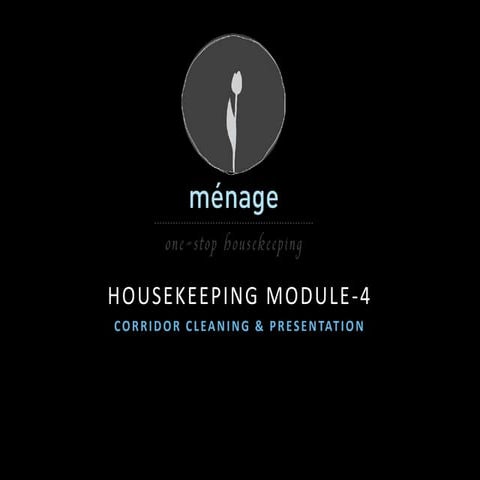 Hk  training-13- corridor cleaning