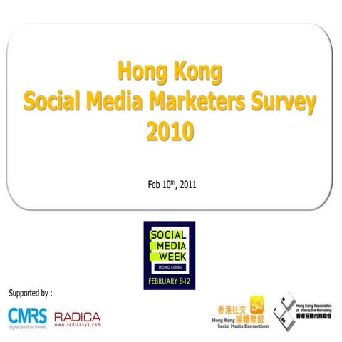 Hkaim social media marketer survey 2010