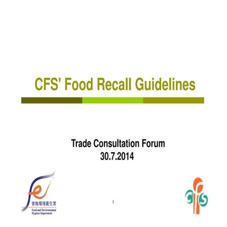 HK Food Safety Recall Guidelines_30 July 2014