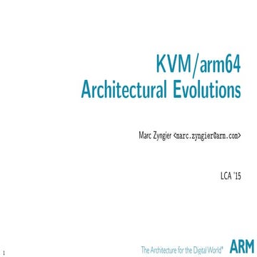 HKG15-400: Next steps in KVM enablement on ARM