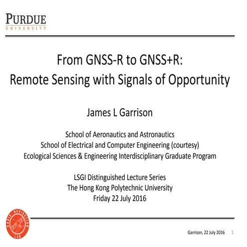 Remote Sensing with Signals of Opportunity