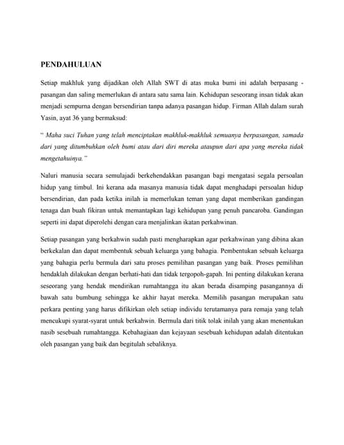faktor pemilihan jodoh