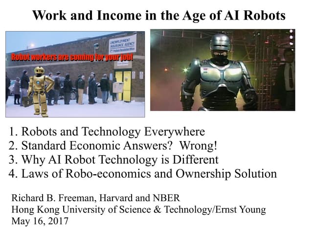 Richard Freeman: Work and Income in the Age of AI Robots