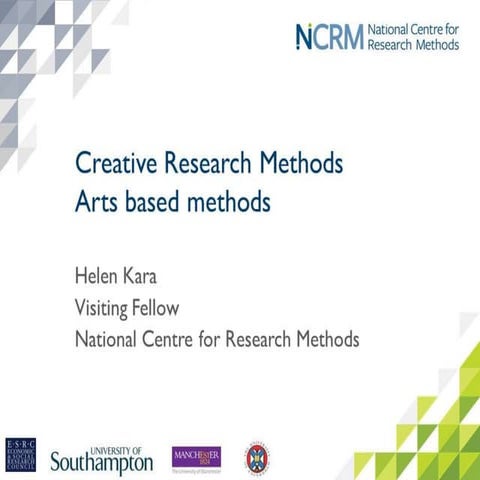 Creative research methods: Arts-based methods