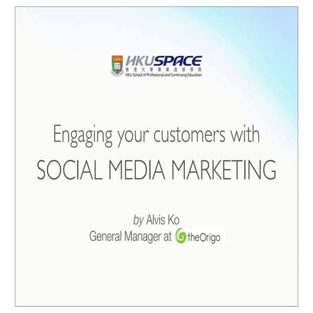 Social Media Marketing Seminar in HKU SPACE (Jun 2010)