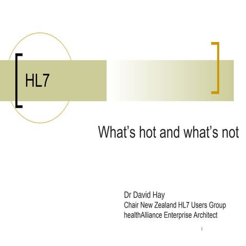 HL7 - Whats Hot and Whats Not