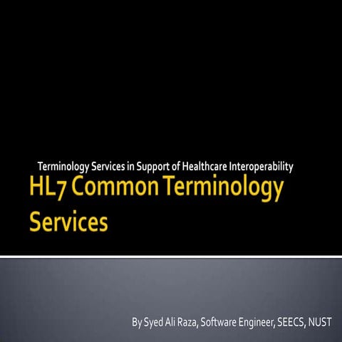Hl7 common terminology services