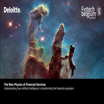 Fintech Belgium Summit 2018: AI & Machine Learning- Intro Deloitte