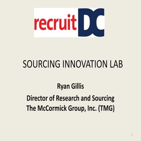 Sourcing Innovation Lab Ryan Gillis