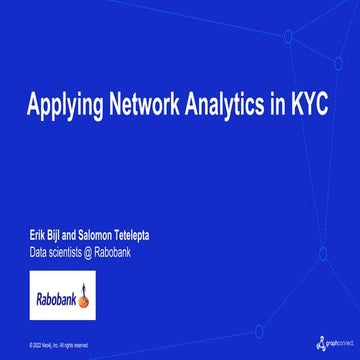Applying Network Analytics in KYC