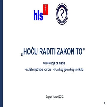 HLK i HLS: Akcija "Hoću raditi zakonito"