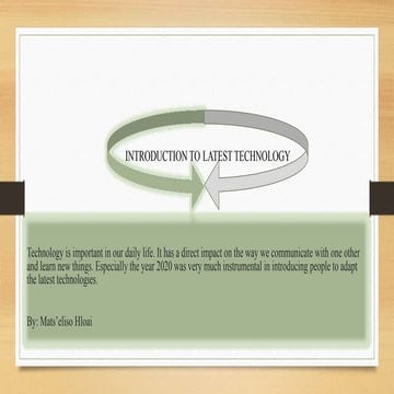 Introduction to latest technology by Hloai