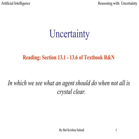 Uncertainty
