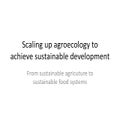 Scaling up agroecology to achieve sustainable development: From sustainable agricuture to sustainable food systems