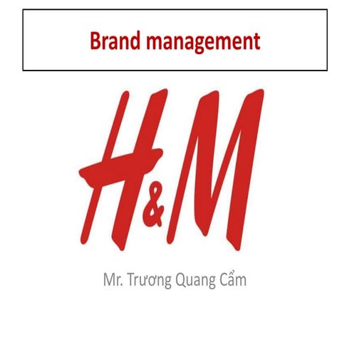 Brand management - H&M 