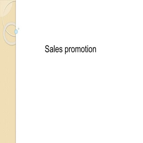 Sales promotion 