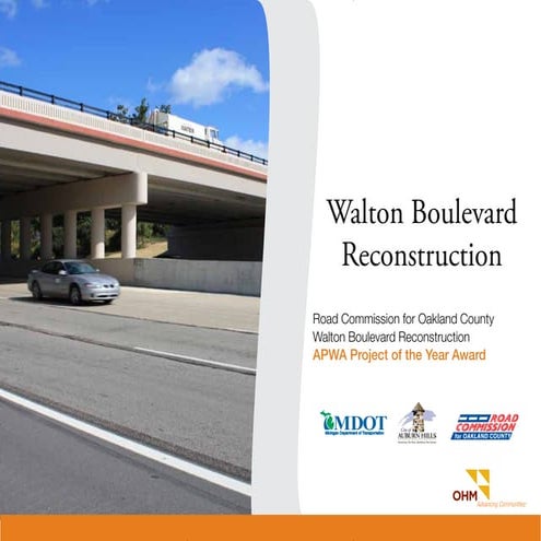 Walton Boulevard Reconstruction, APWA Project of the Year