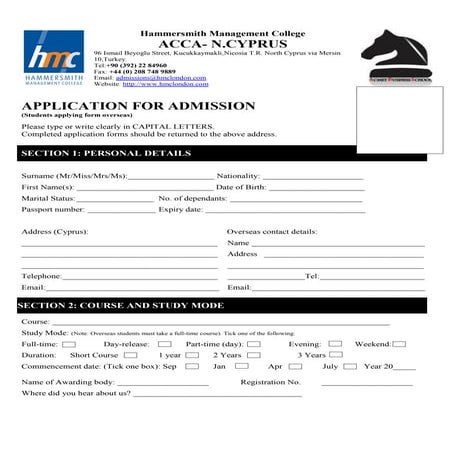 APPLICATION FORM-acca cyprus