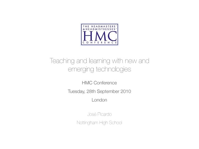 Teaching and Learning with New and Emerging Technologies