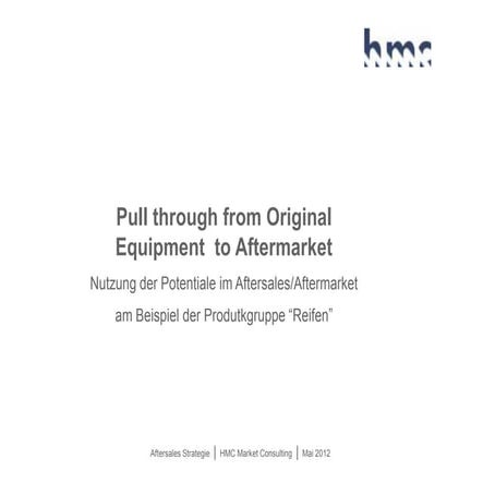 Pull through from Original Equipment  to Aftermarket 