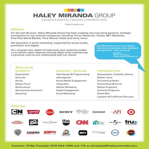 Haley Miranda Group - Capabilities