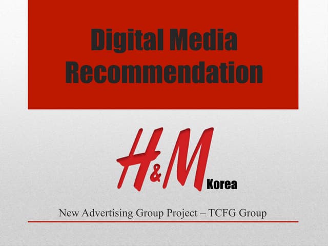 H&M Korea Digital Media Recommendation