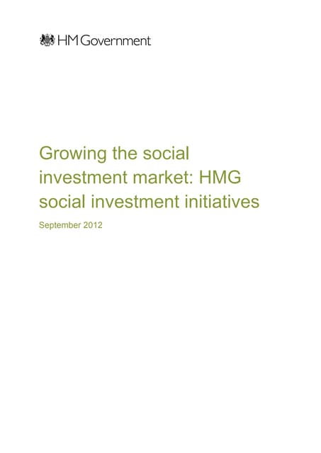 Hmg social investment_initiatives_sep2012