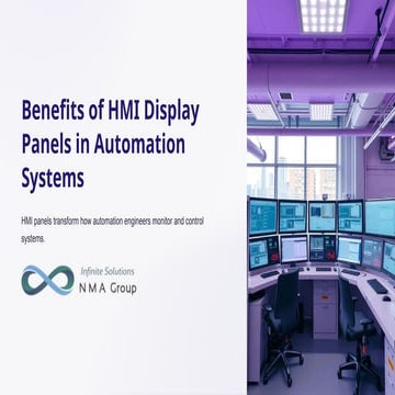 What are the benefits of using HMI display panels in automation systems?