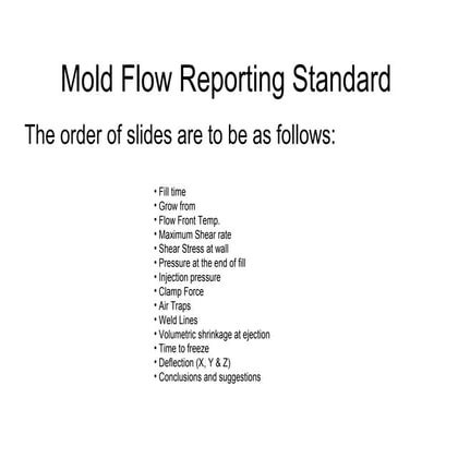Hm international mold flow standard